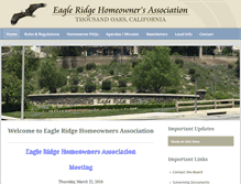 Tablet Screenshot of eagleridgehoa.com